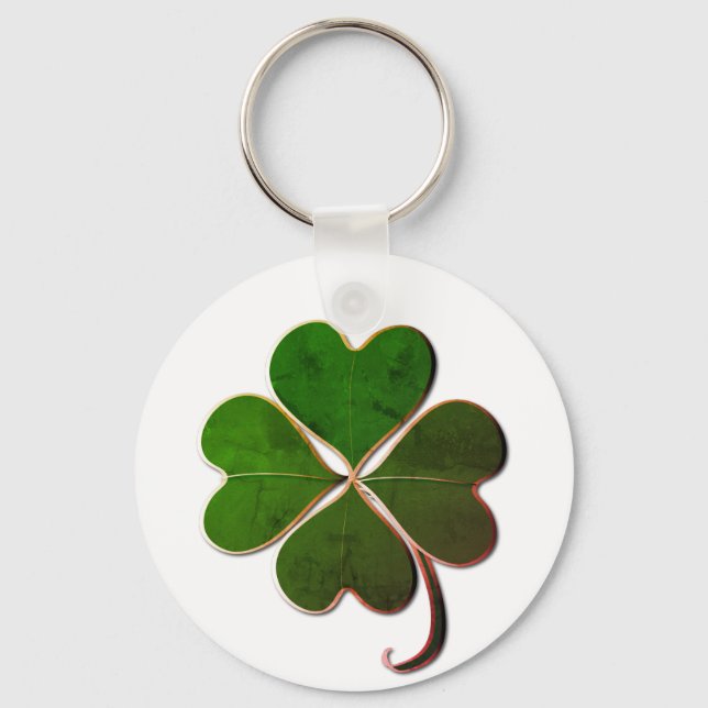 Llavero Lucky 4 Leaf Clover Keychain (Anverso)
