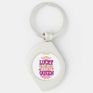 Llavero Lucky Bingo Queen /editable nombre