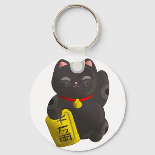 Llavero Lucky Cat Black
