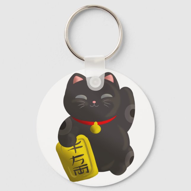 Llavero Lucky Cat Black (Anverso)