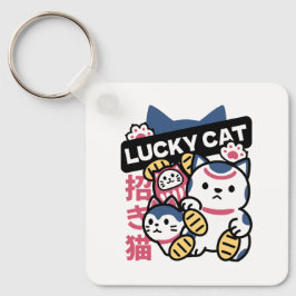 Llavero Lucky Cat Maneki Neko – Japanese Fortune Cat 