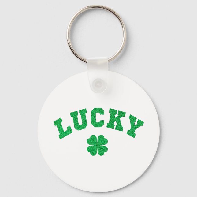 Llavero Lucky Clover Saint Patricks Day Both Side Print (Anverso)