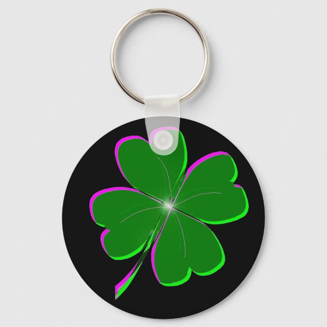 Llavero Lucky Four Leaf Clover (Anverso)