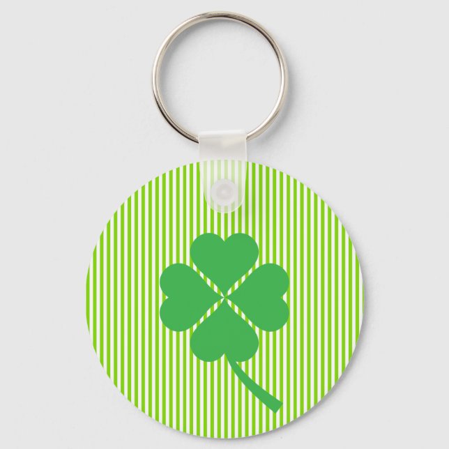 Llavero Lucky Four Leaf Shamrock Design-87906 (Anverso)