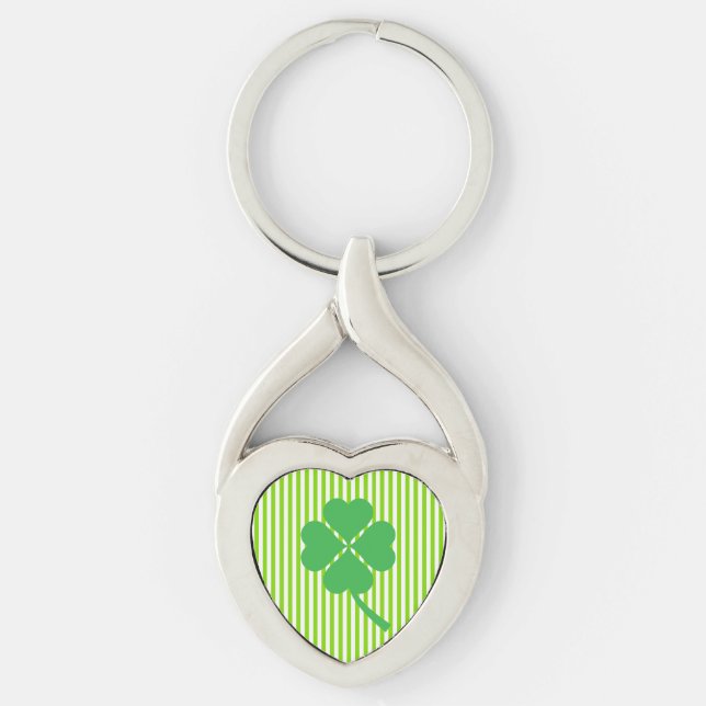 Llavero Lucky Four Leaf Shamrock Design-87906 (Anverso)