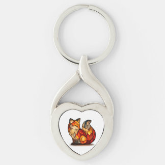 Llavero Lucky Fox Charm Metal Keychain