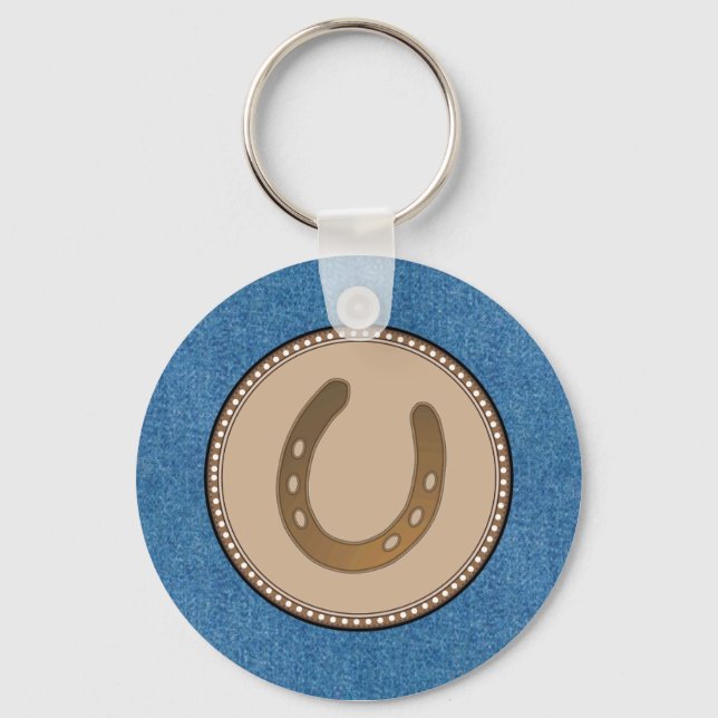 Llavero Lucky Horseshoe Western Keychain (Anverso)
