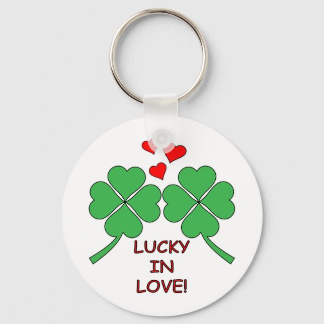 Llavero Lucky In Love Hearts Clover (Anverso)