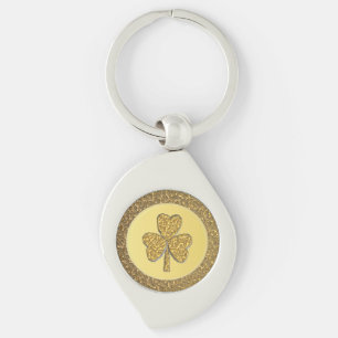 Llavero Lucky Irish Shamrock Gold Coin