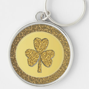 Llavero Lucky Irish Shamrock Gold Coin