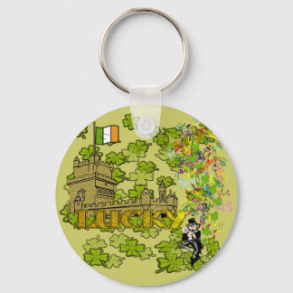 Llavero Lucky Leprechaun y su castillo irlandés