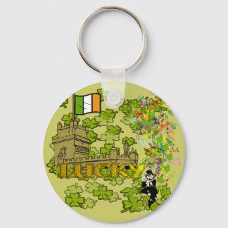 Llavero Lucky Leprechaun y su castillo irlandés