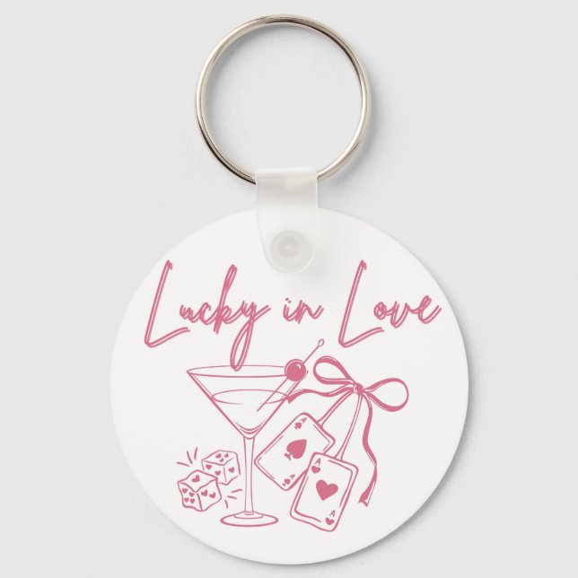 Llavero Lucky Love Vegas Casino Bachelorette Bridal Party (Anverso)
