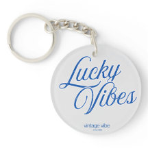 Lucky Vibes Estética Vintage Redonda Acrílica 