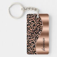 Lugares de Leopardo Glam Rosado Dorado Negro Metál