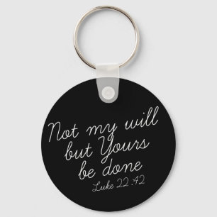Llavero Luke 22:42 Black Keychain