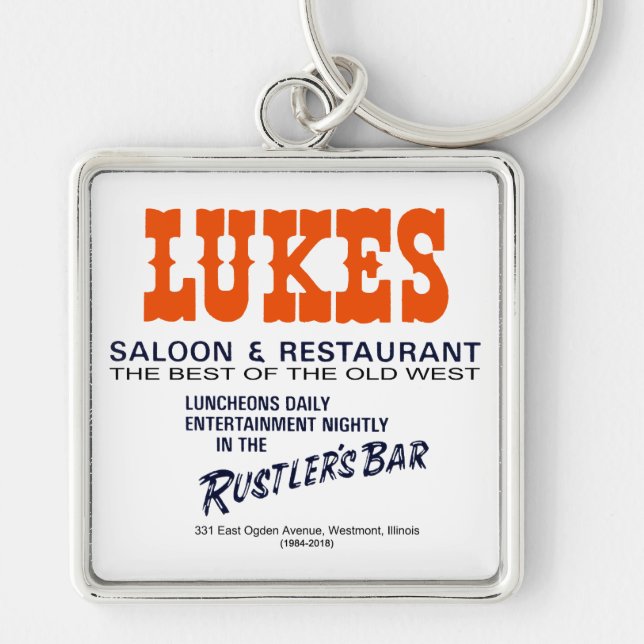 Llavero Lukes Saloon and Restaurant, Westmont, IL (Frente)