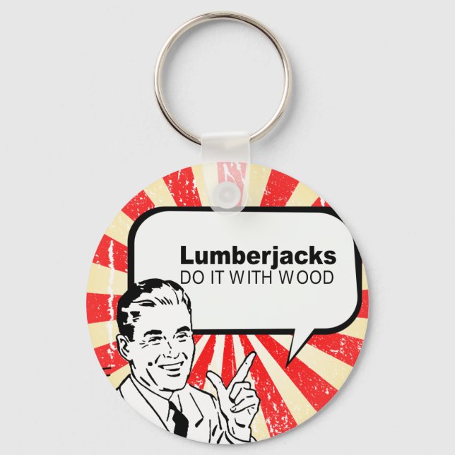 Llavero Lumberjacks lo hacen con madera (Anverso)