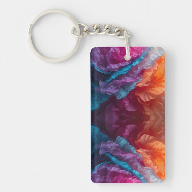 Llavero Luminous Abstract Tissue Paper Layers (Frente)