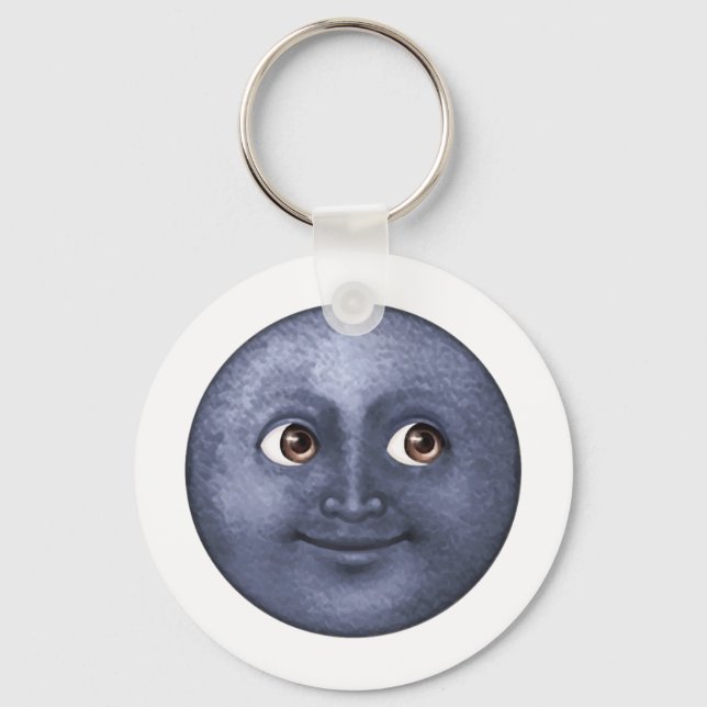 Llavero Luna Azul Oscuro - Emoji (Anverso)