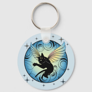 Llavero Luna de gato cósmico
