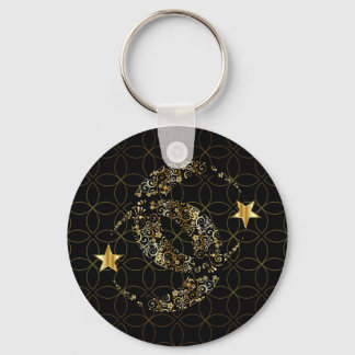 Llavero Luna floral islámica y estrella