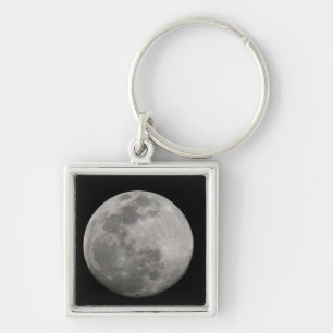 Llavero Luna llena en blanco y negro. Créditos: Arthur