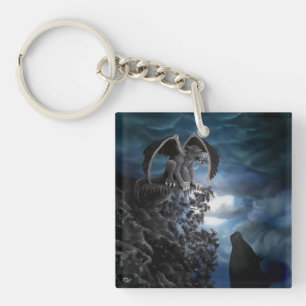 Llavero Luna lobo - Lobo con Golem