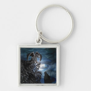 Llavero Luna lobo - Lobo con Golem