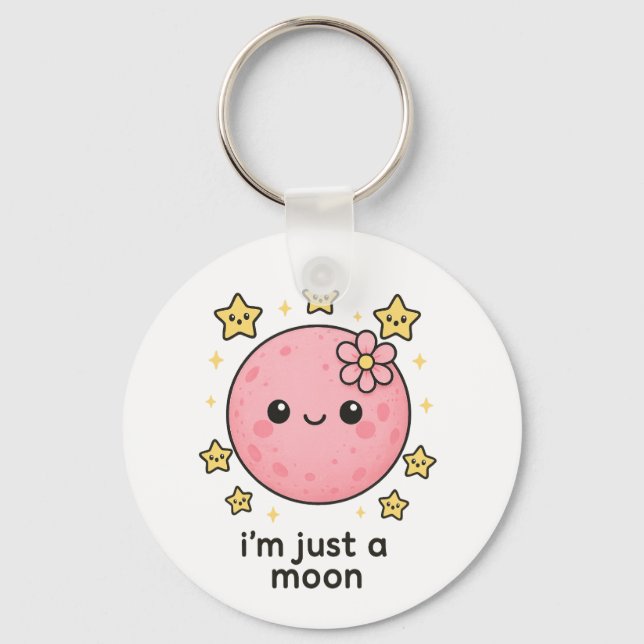 Llavero Luna rosa con arco (Anverso)