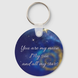 Llavero luna solar estrellas amor infinito Keychain