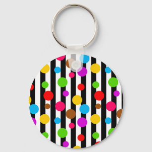 Llavero Lunares Coloridos de Rayas
