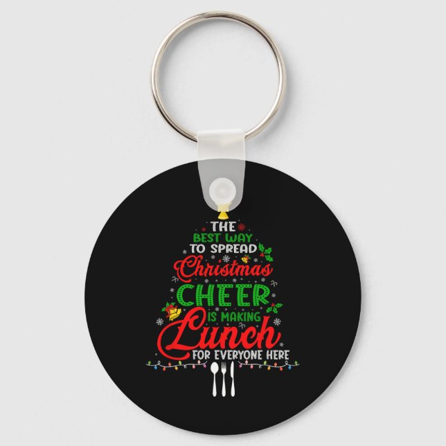 Llavero Lunch Lady Christmas Xmas School Cafeteria Lunch L (Anverso)