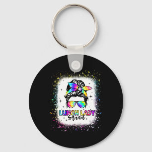 Llavero Lunch Lady Squad Messy Bun Chica de vuelta a