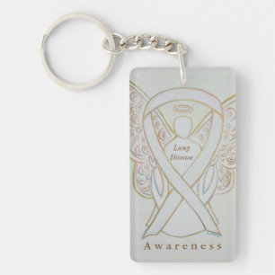 Llavero Lung Disease Angel Awareness Ribbon Keychain