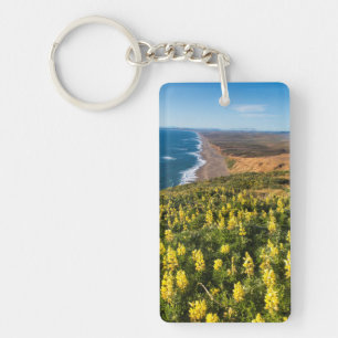 Llavero Lupine Amarillo Arriba Punto Reyes Playa En Punto