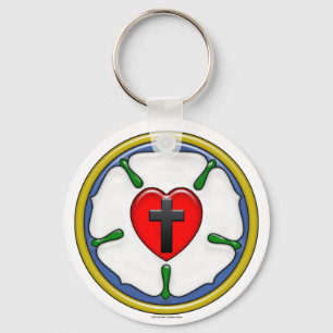 Llavero Luther Rosa Grabado en relieve-Look