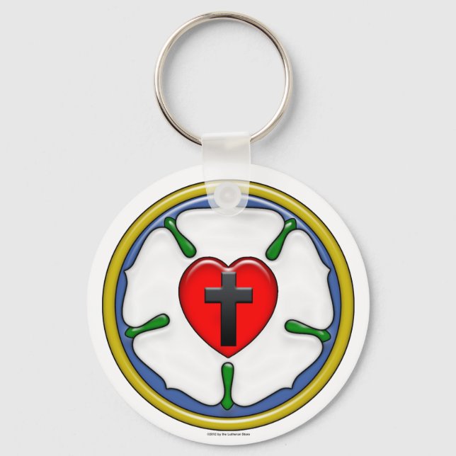 Llavero Luther Rosa Grabado en relieve-Look (Anverso)