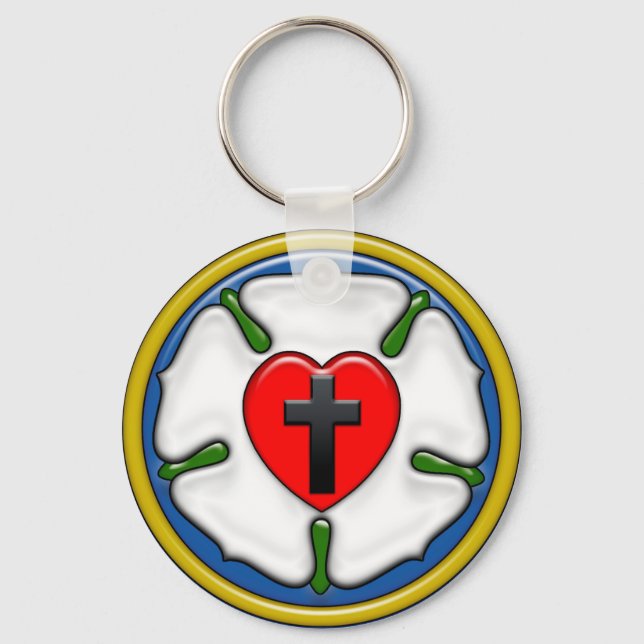 Llavero Luther Rosa Grabado en relieve-Look (Anverso)