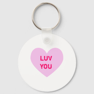 Llavero LUV YOU Pink Conversation Heart