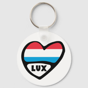 Llavero Luxemburgo Código de País Indicador Corazón LUX
