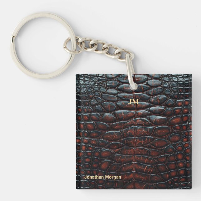 Llavero Luxury Executive Monogram Premium Leather  (Frente)