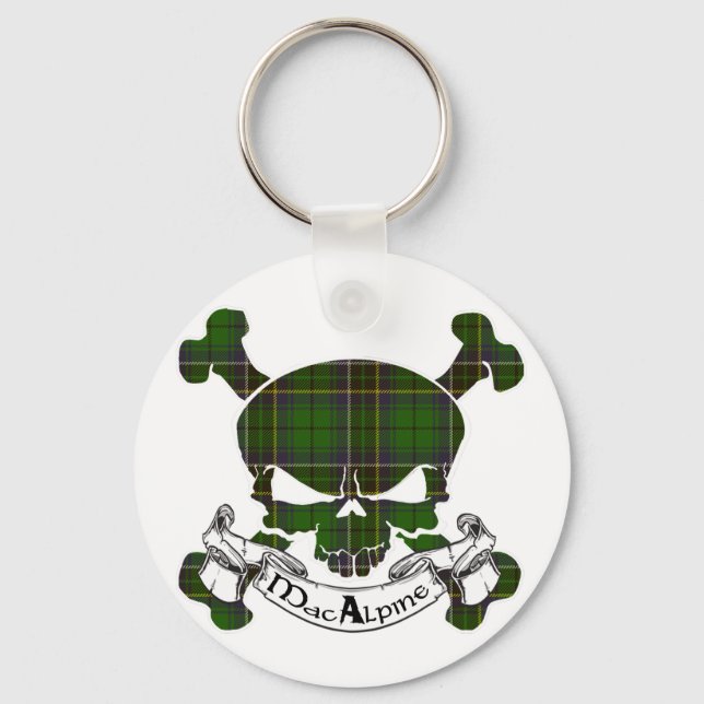 Llavero MacAlpine Tartan Skull (Anverso)