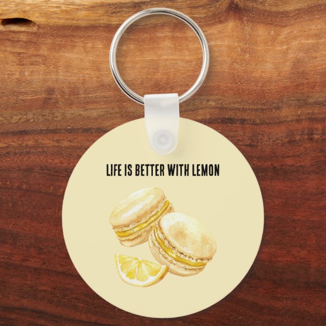 Llavero Macarons Amarillo Limón (Anverso)