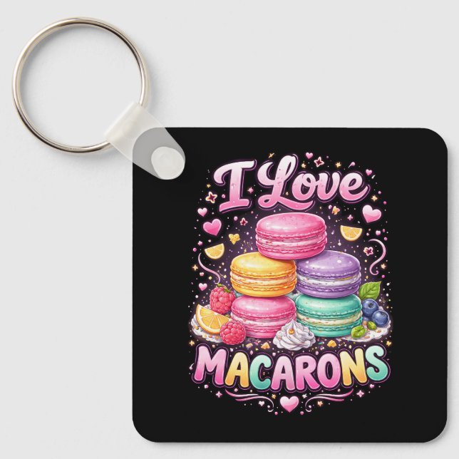 Llavero Macarons de Amor Dulce (Anverso)