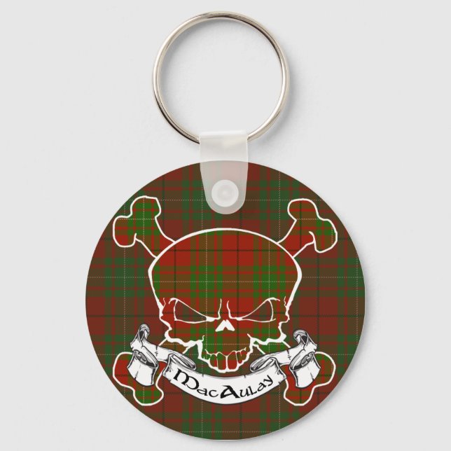 Llavero MacAulay Tartan Skull (Anverso)