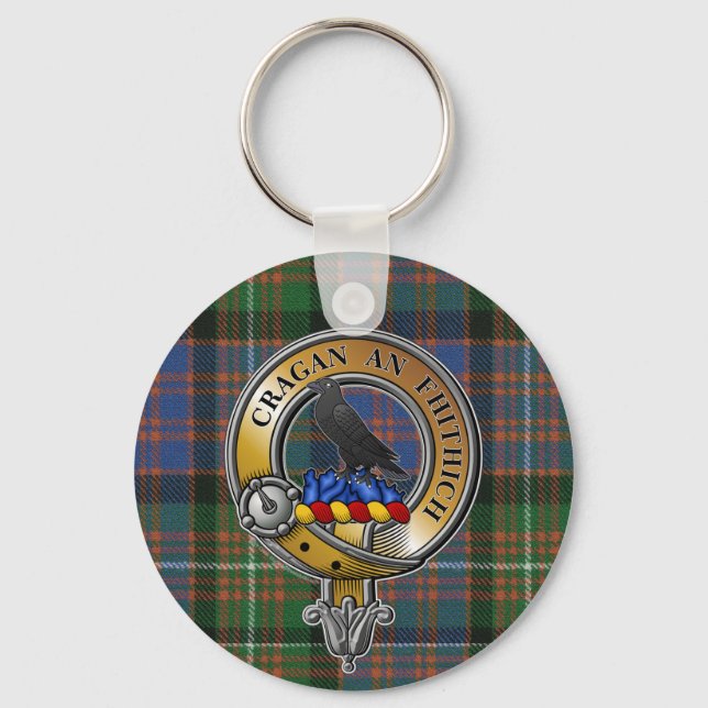 Llavero MacDonnell Glengarry Tartan & Badge (Anverso)