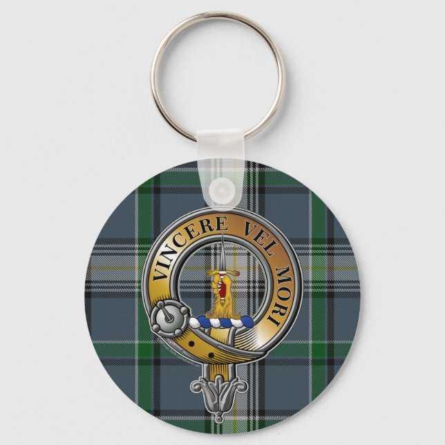 Llavero MacDowall Tartan & Badge (Anverso)
