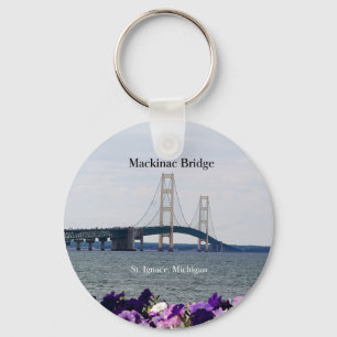 Llavero Mackinac Bridge spring St. Ignace, cadena de llave