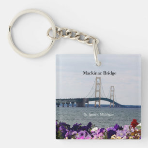 Llavero Mackinac Bridge Spring St. Ignace key chain